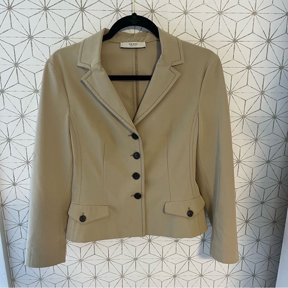 Prada Tan Y2K Blazer